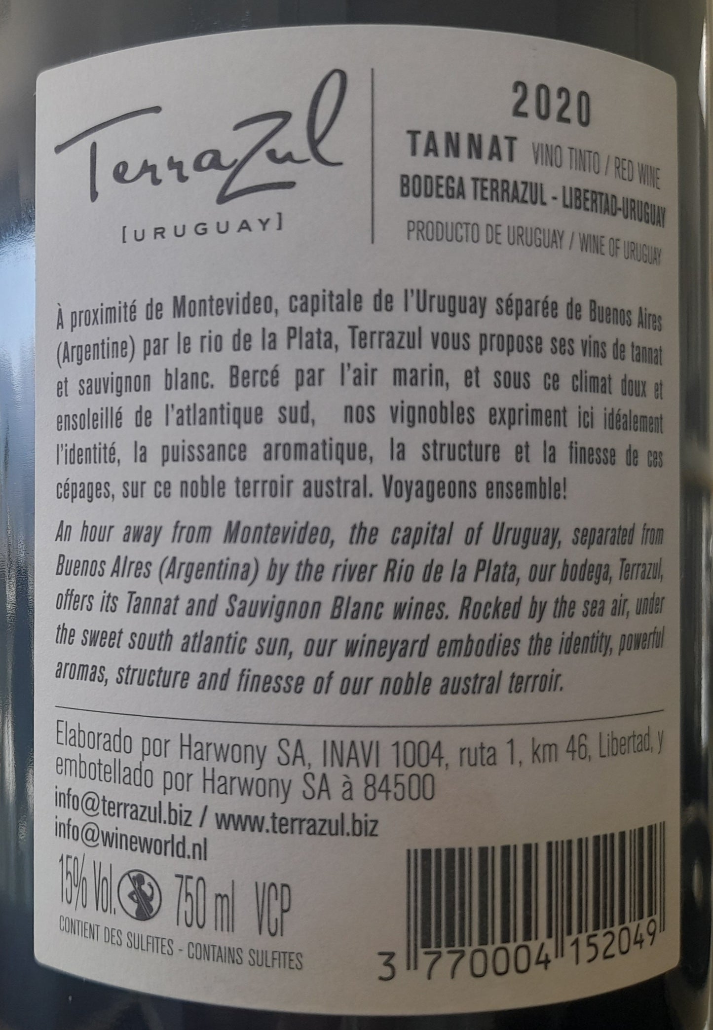Bodega TerraZul Tannat 2020